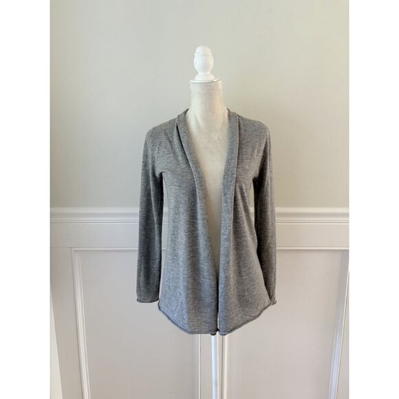 Shorn 100% Cashmere Open Cardigan Sweater Gray S - Picture 2 of 6